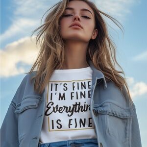 Sarcastic Women’s T Shirt White Short Sleeve Graphic Tee Size Small